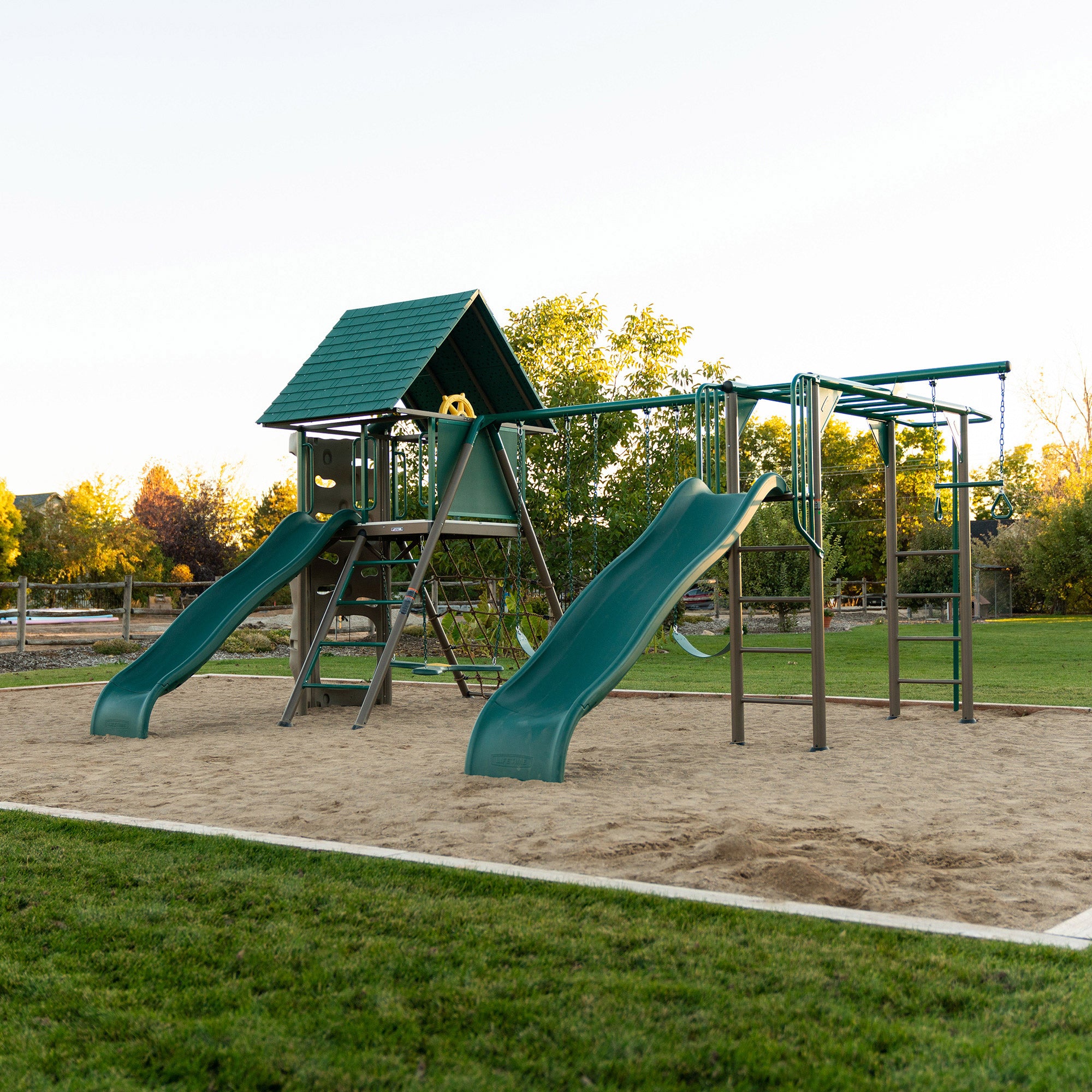 Lifetime Double Slide Deluxe Swing Set- Do It Yourself