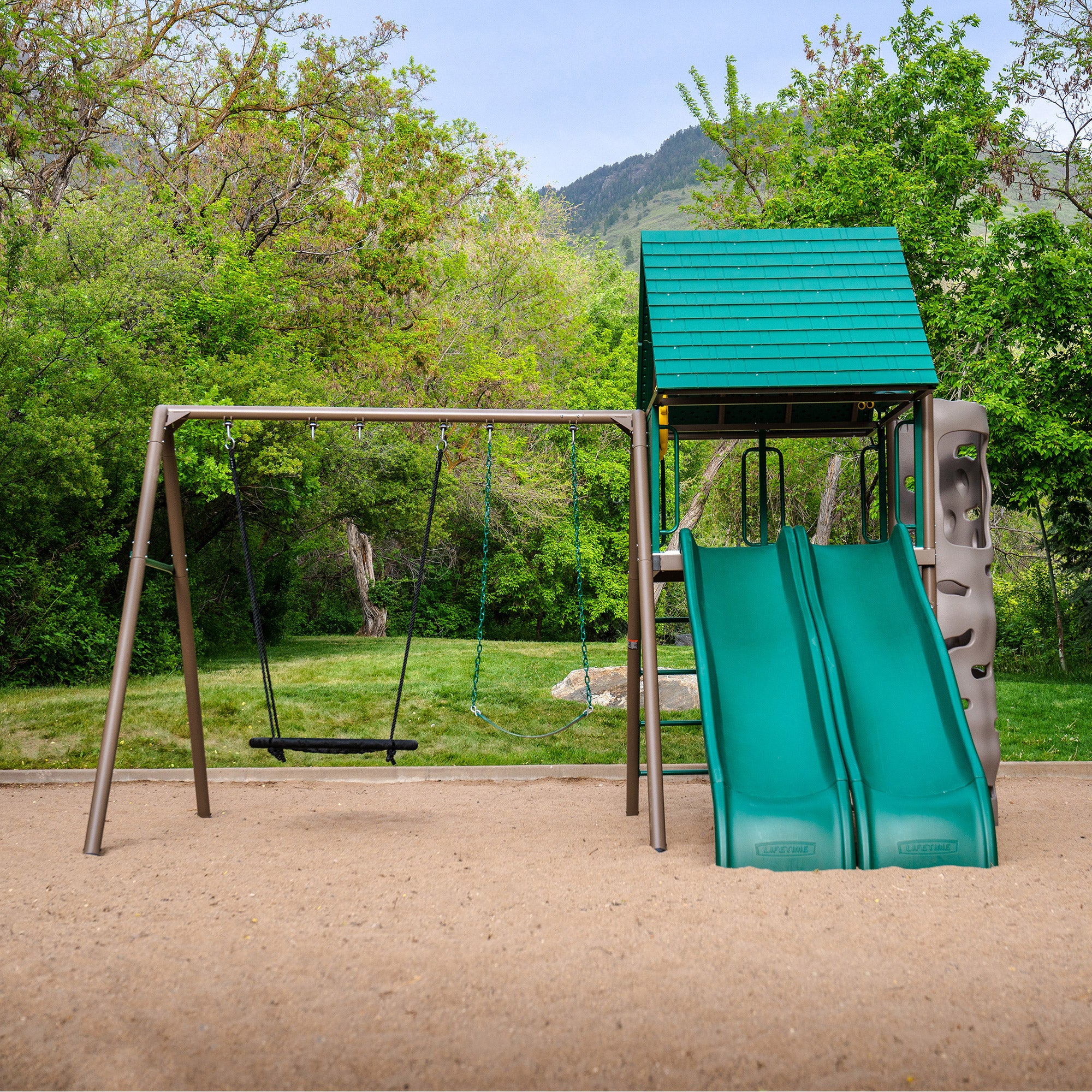 Lifetime Lookout Double Slide Swing Set - Do It Yourself