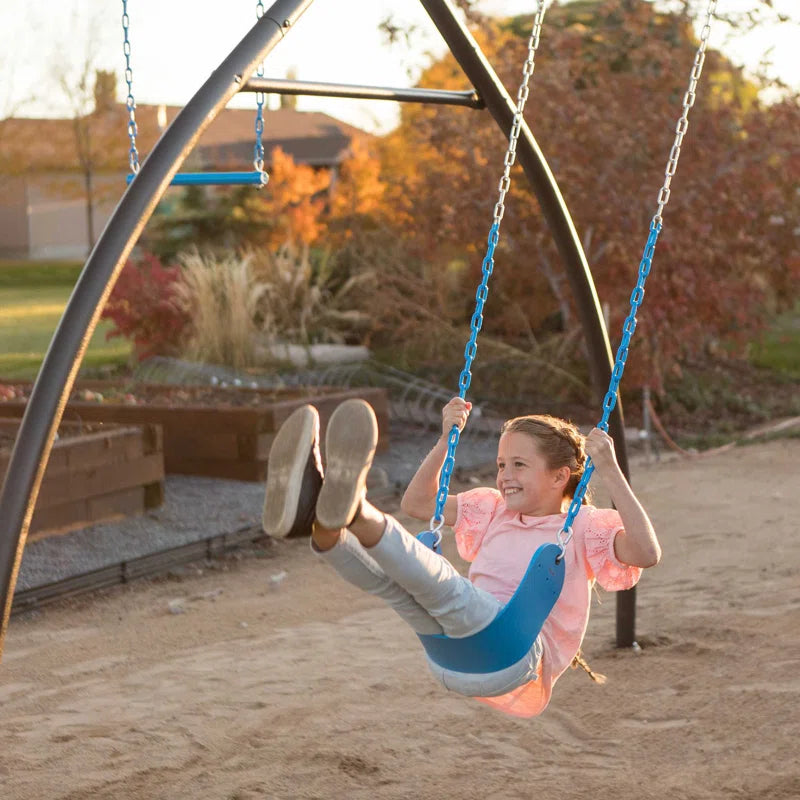 Adventure Powder Coated Steel Swing Set with 2 Swing(S) , 1 Slide(S)