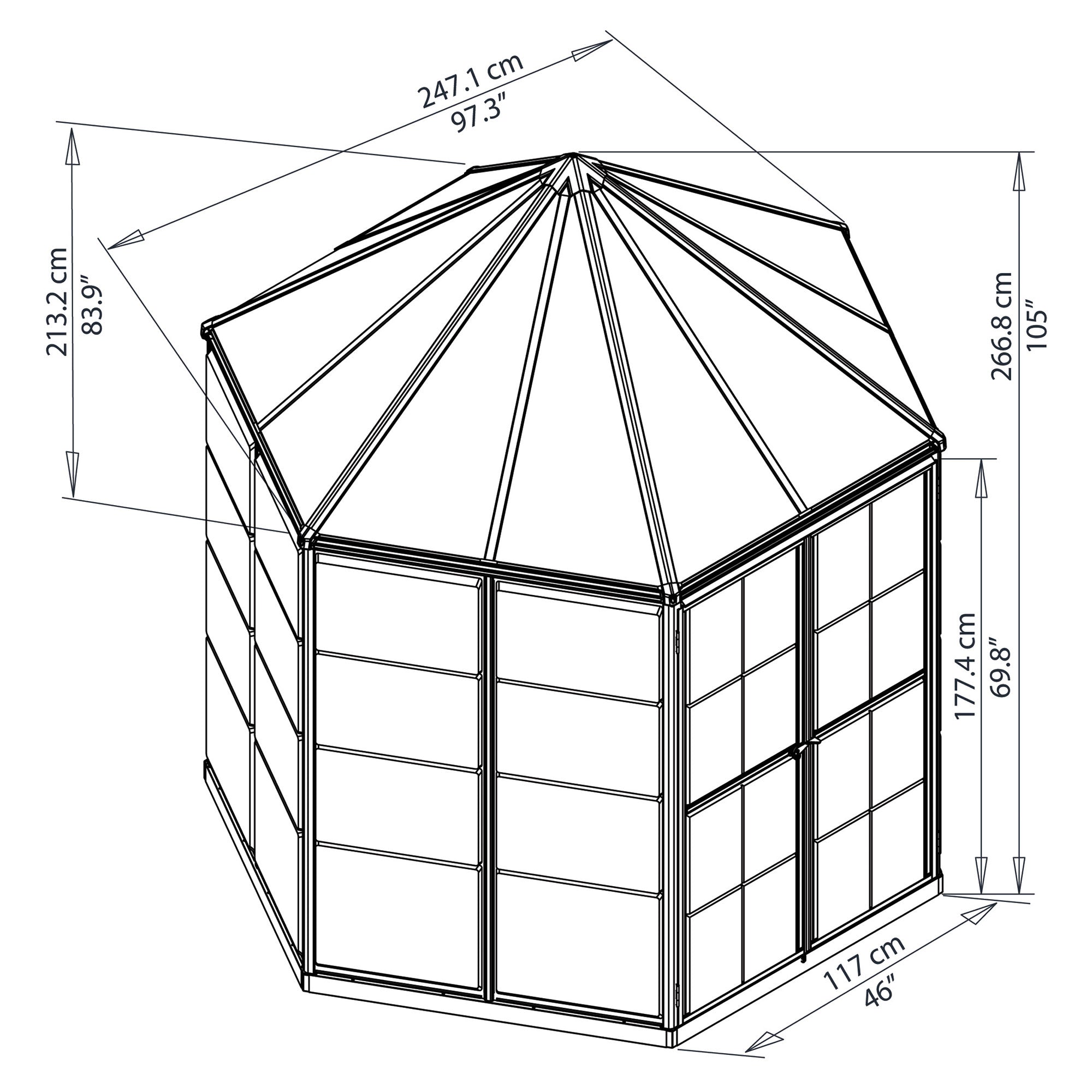Palram Canopia Oasis Hexagonal Greenhouse