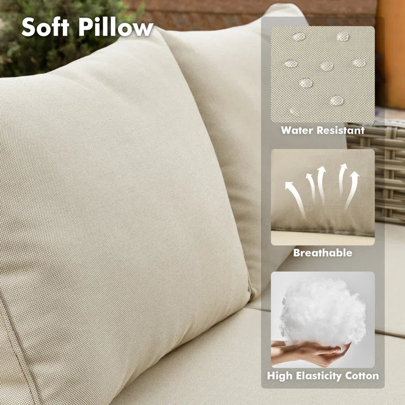 Harbin Wricker 7 - Person Outdoor Seating Group with Cushions