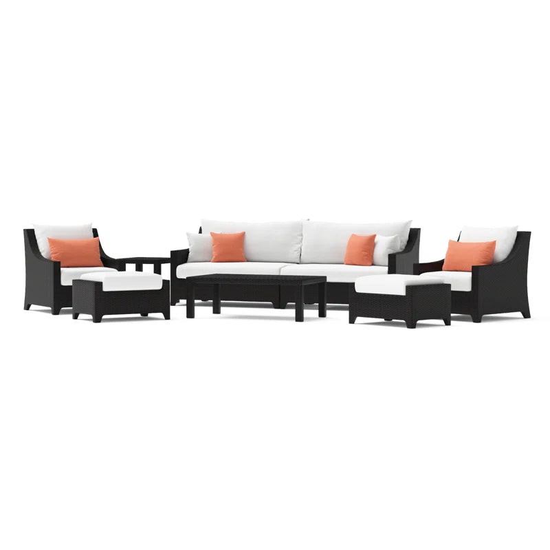Fionnula 7 Pieces Rattan Sunbrella Sofa Seating Group with Cushions