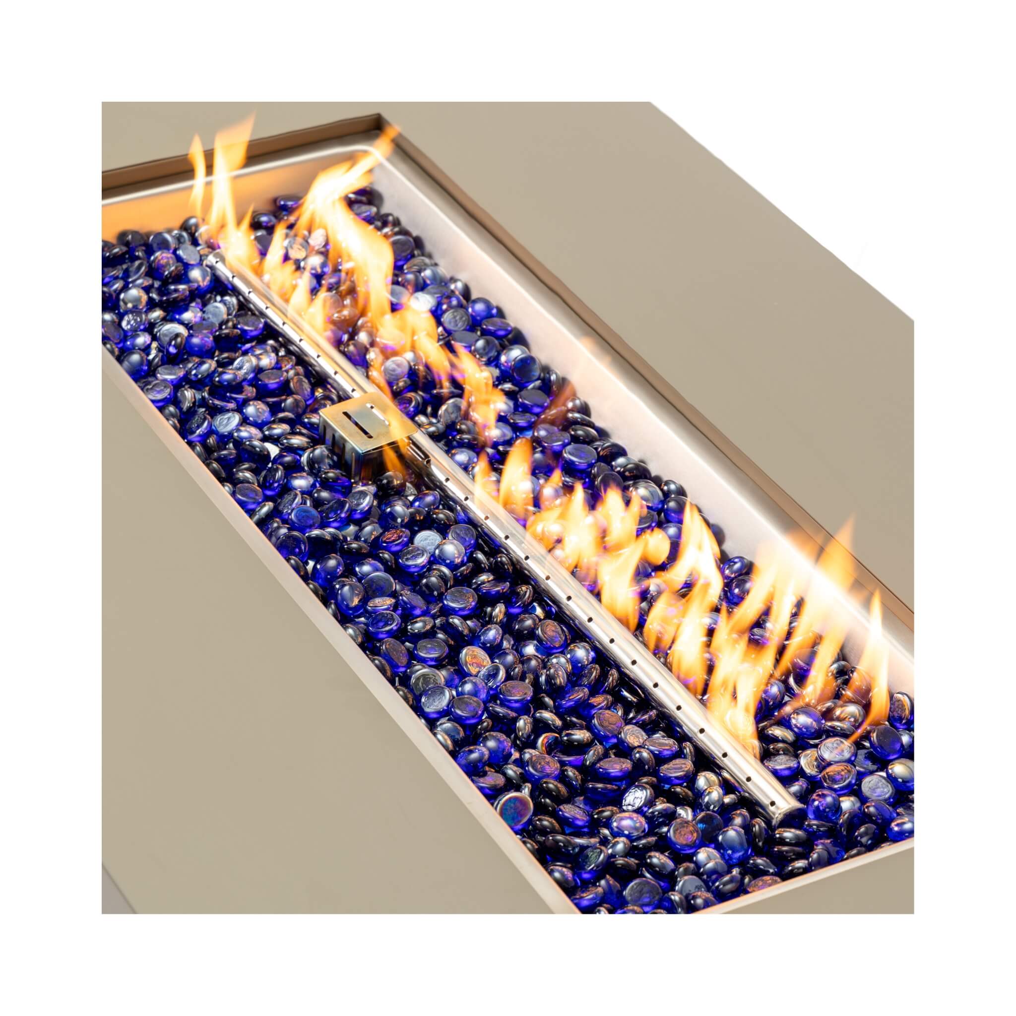 Alora Luxury 48-Inch Outdoor Wood Grain Iron Fire Pit Table With Lava Rocks (SAK37905)