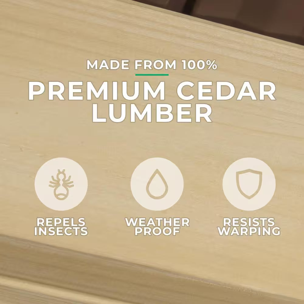 DIY Carolina 11 Ft. X 13 Ft. Cedar Wood Outdoor Gazebo Kit with Hardtop Metal Roof - Permanent Covered Patio Shade