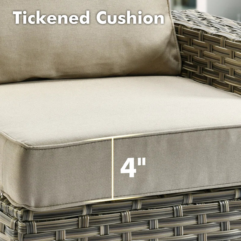 Harbin Wricker 7 - Person Outdoor Seating Group with Cushions