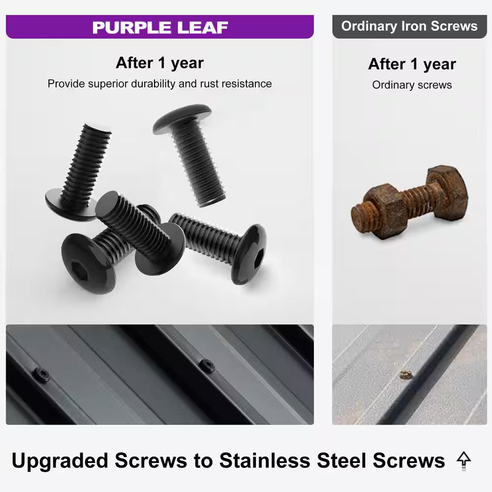 13 Ft. X 20 Ft. Gray Aluminum Power-Coated Frame Galvanized Steel Double Roof Hardtop Gazebo,Hooks, Netting,Gray Curtain