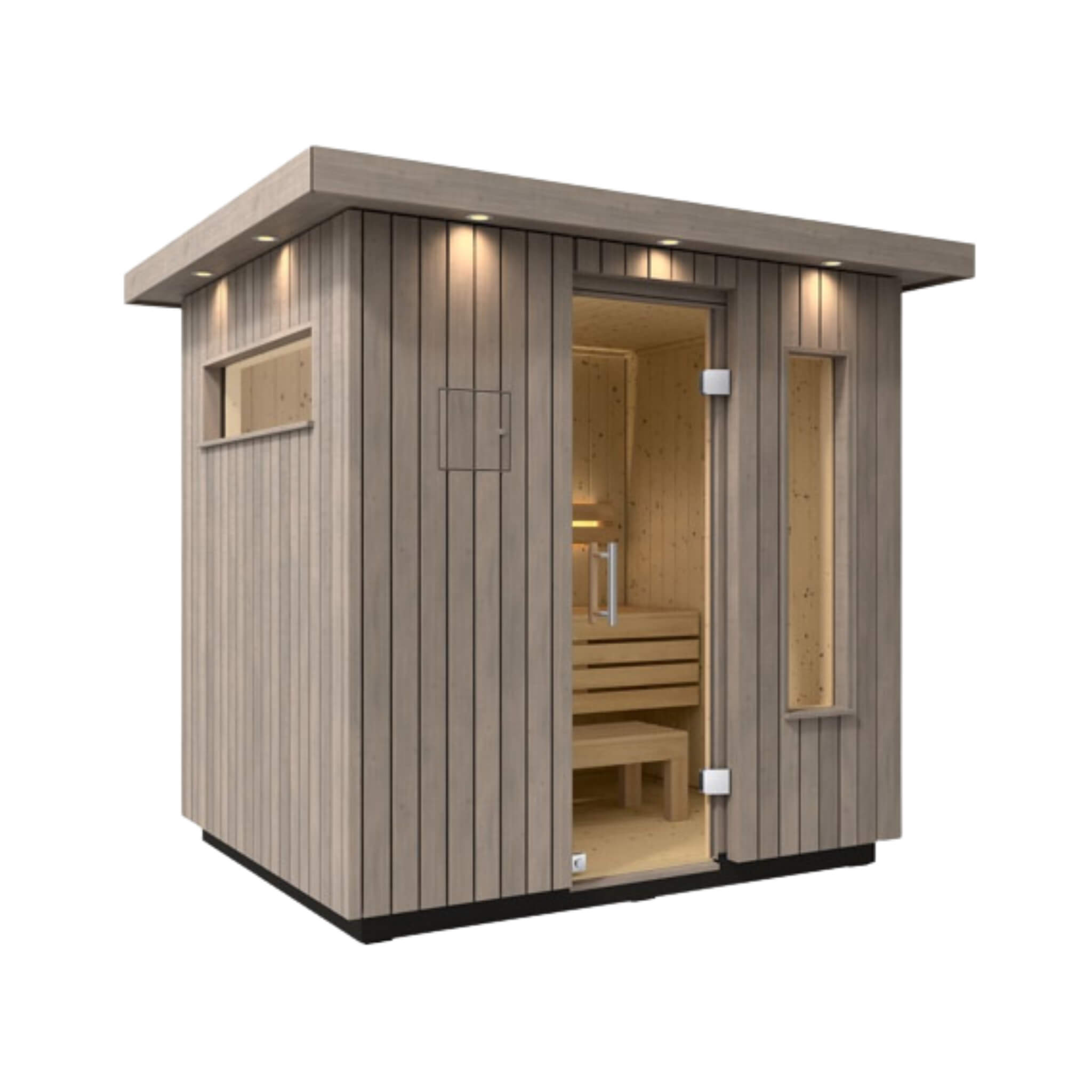 Kohler C2 Outdoor Weathered Gray Spruce Sauna Kit (SAK39184)