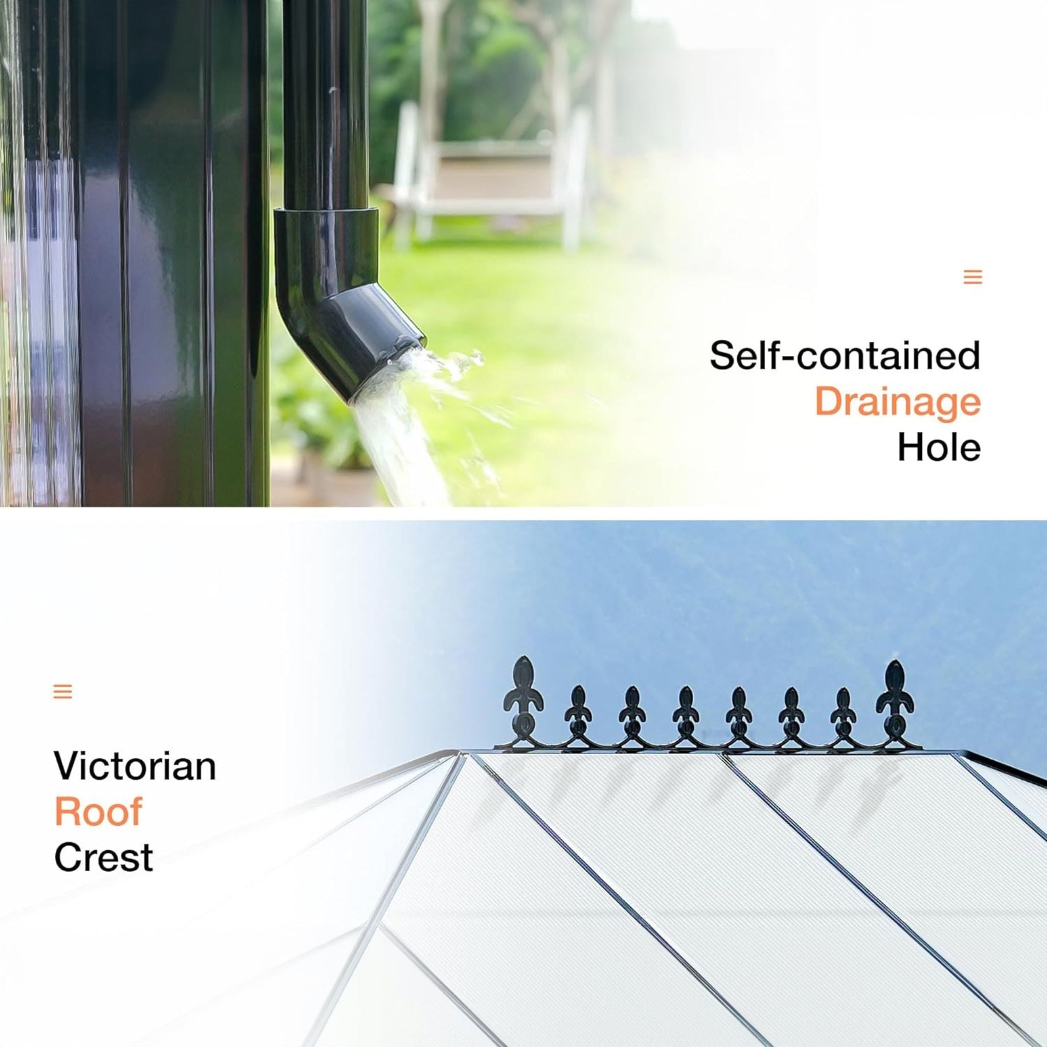 [10X14FT] Premium Outdoor Polycarbonate Greenhouse With Aluminum Frame And Double Swing Doors (SAK23168)