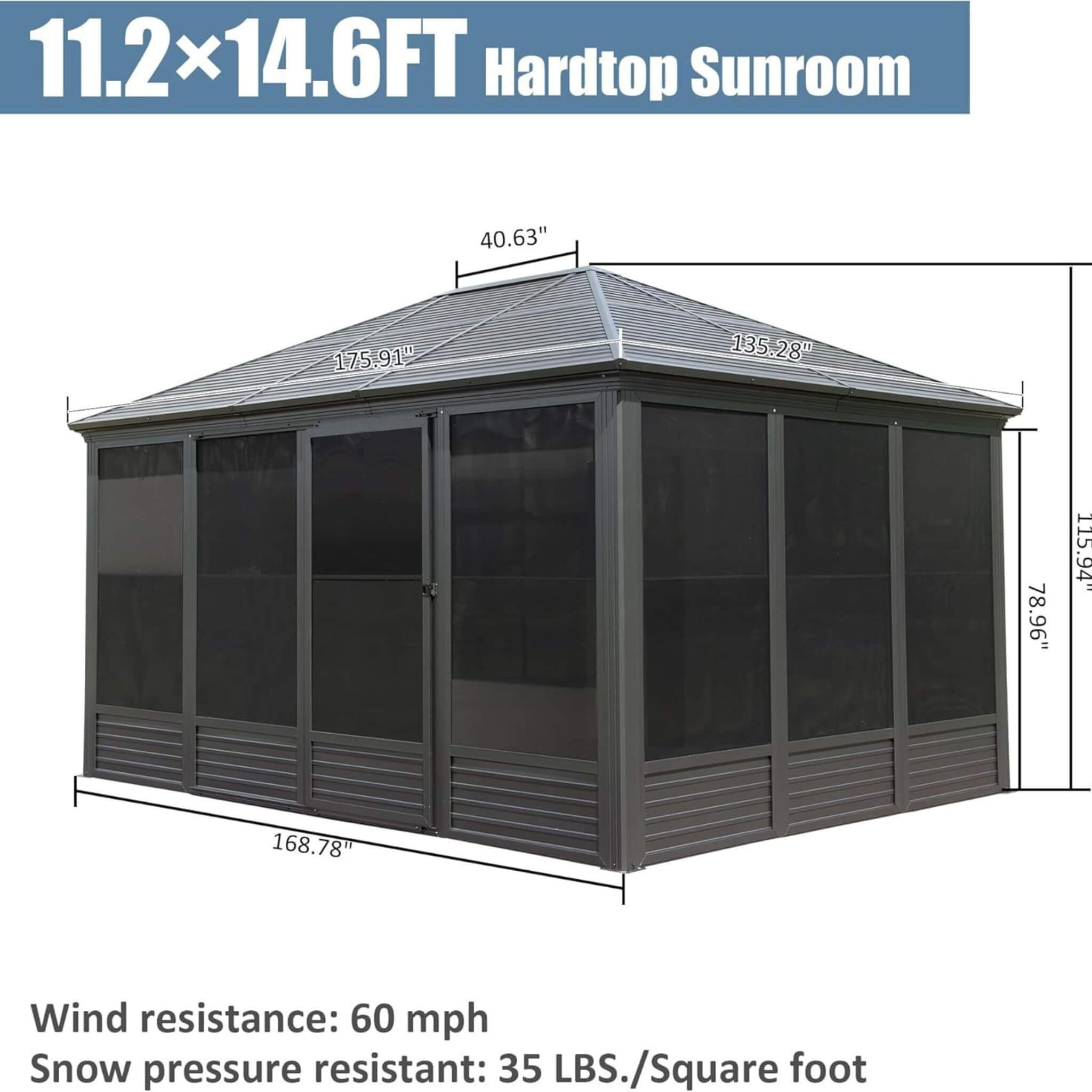 Premium Four Season Outdoor Aluminum Hardtop Gazebo