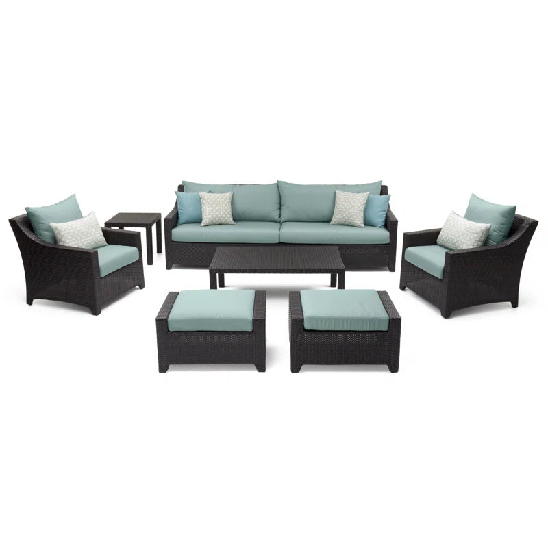 Fionnula 7 Pieces Rattan Sunbrella Sofa Seating Group with Cushions