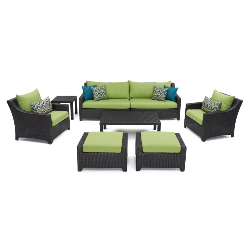 Fionnula 7 Pieces Rattan Sunbrella Sofa Seating Group with Cushions