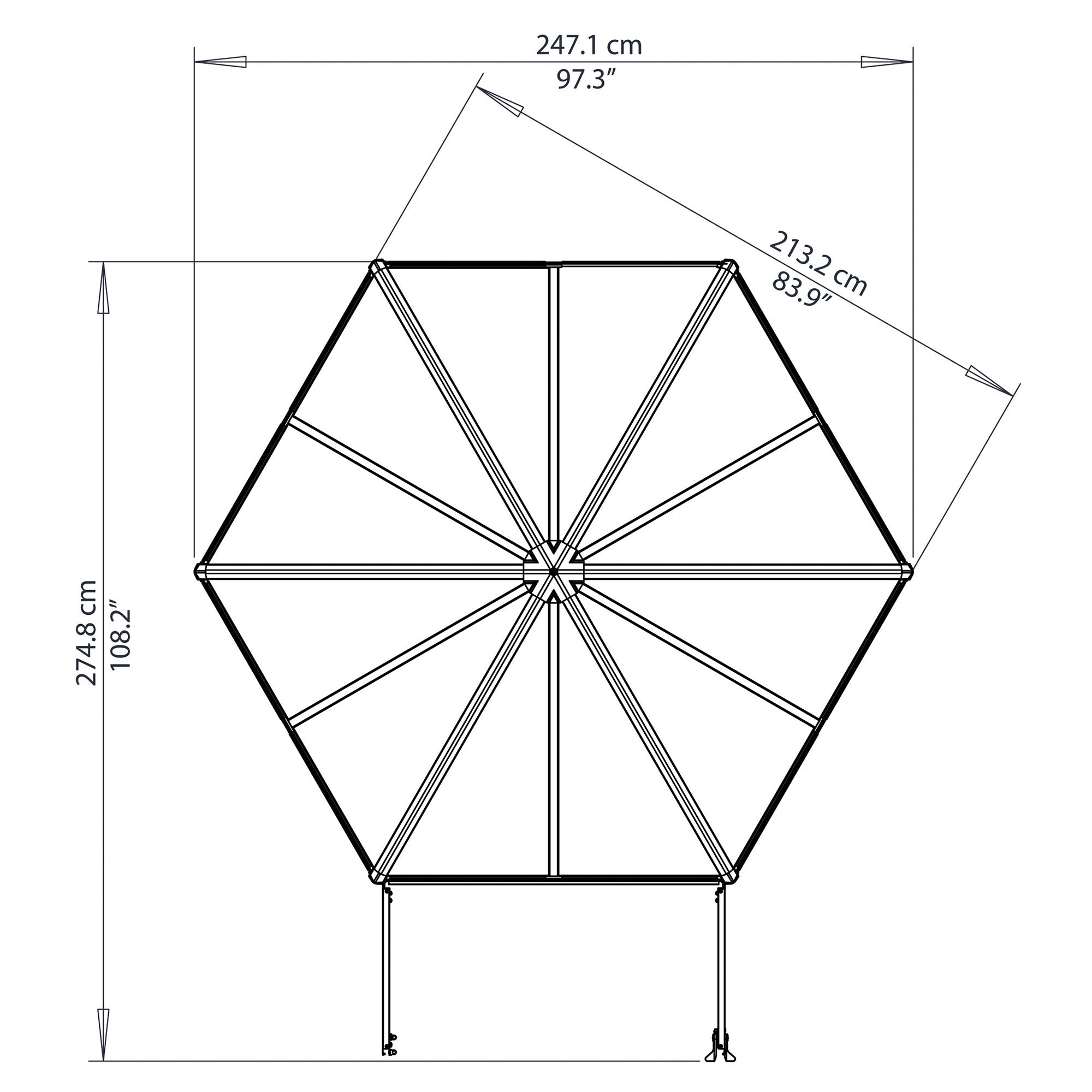 Palram Canopia Oasis Hexagonal Greenhouse