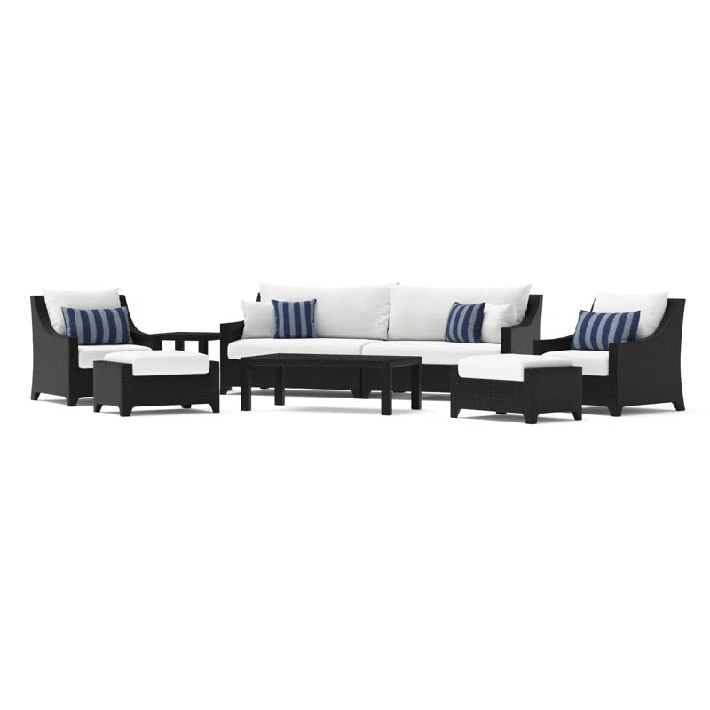 Fionnula 7 Pieces Rattan Sunbrella Sofa Seating Group with Cushions