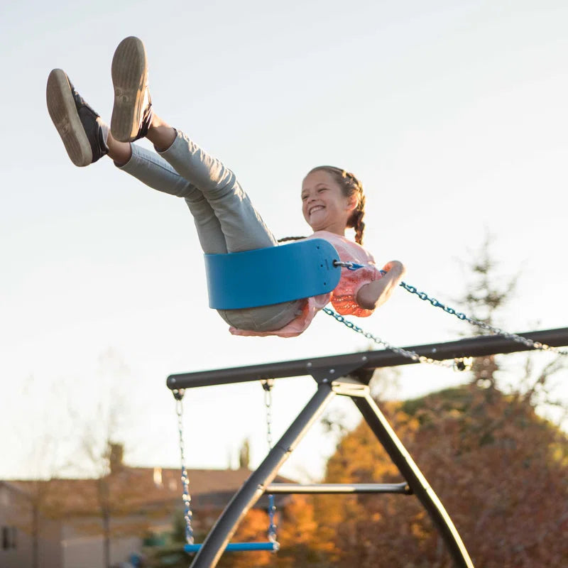 Adventure  Powder Coated Steel Swing Set with 2 Swing(S) , 1 Slide(S)