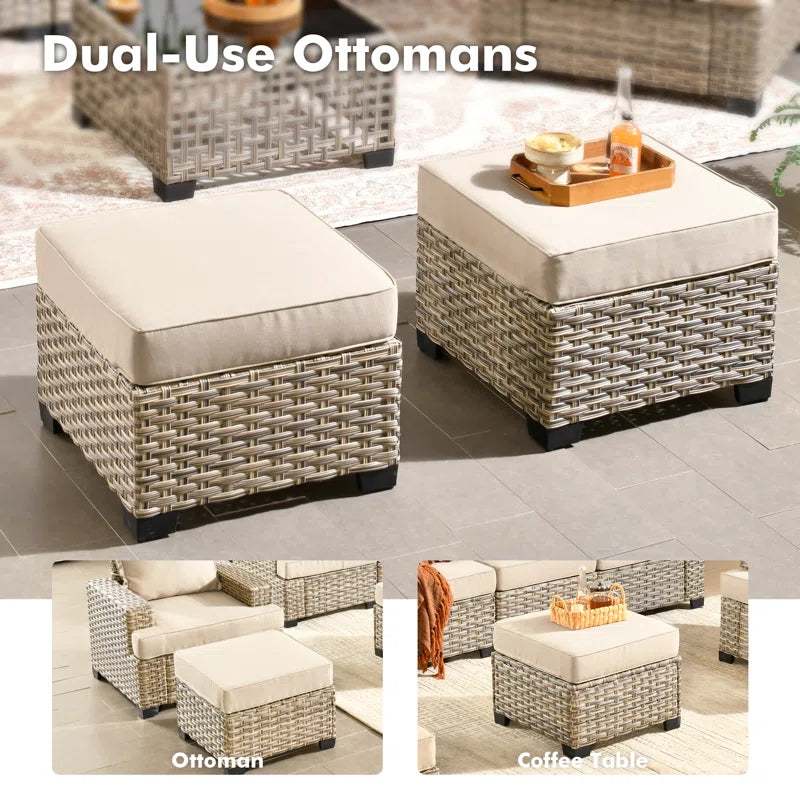 Harbin Wricker 7 - Person Outdoor Seating Group with Cushions