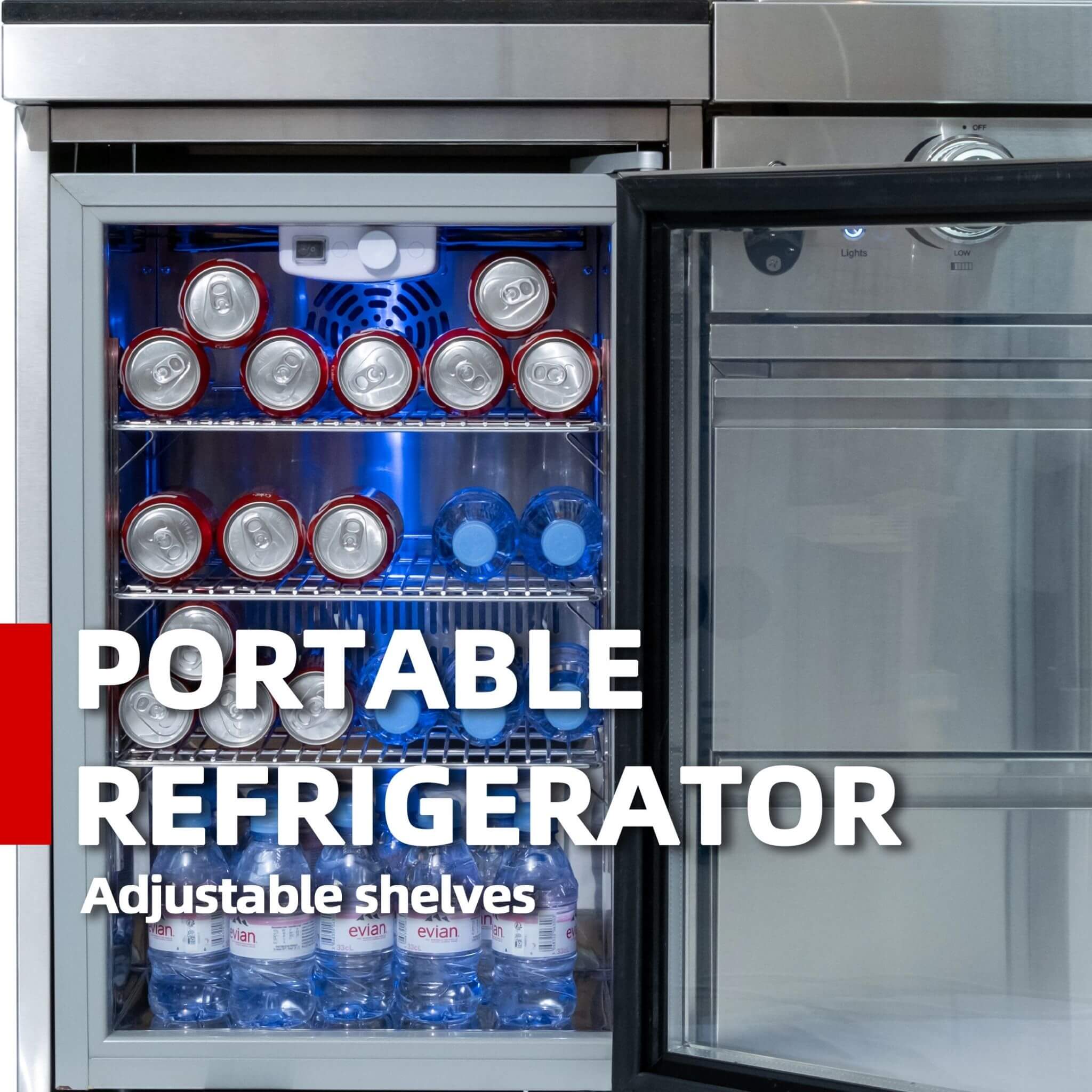 Castelle Flame 44-Inch 6-Burner 85K BTU Stainless Steel Outdoor BBQ