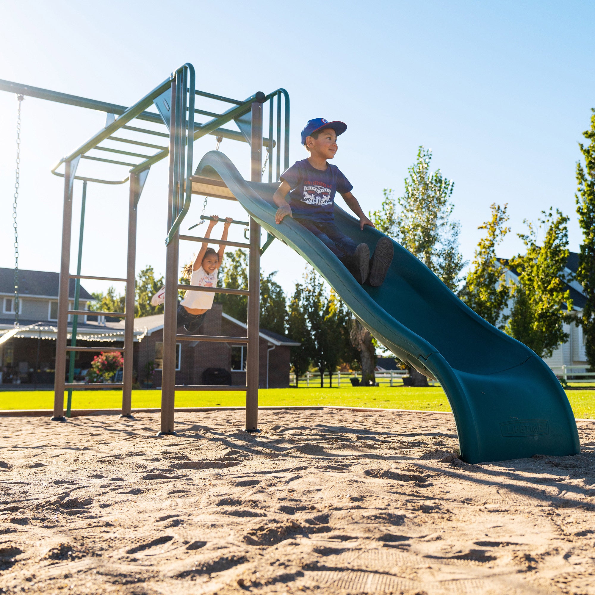 Lifetime Double Slide Deluxe Swing Set- Do It Yourself