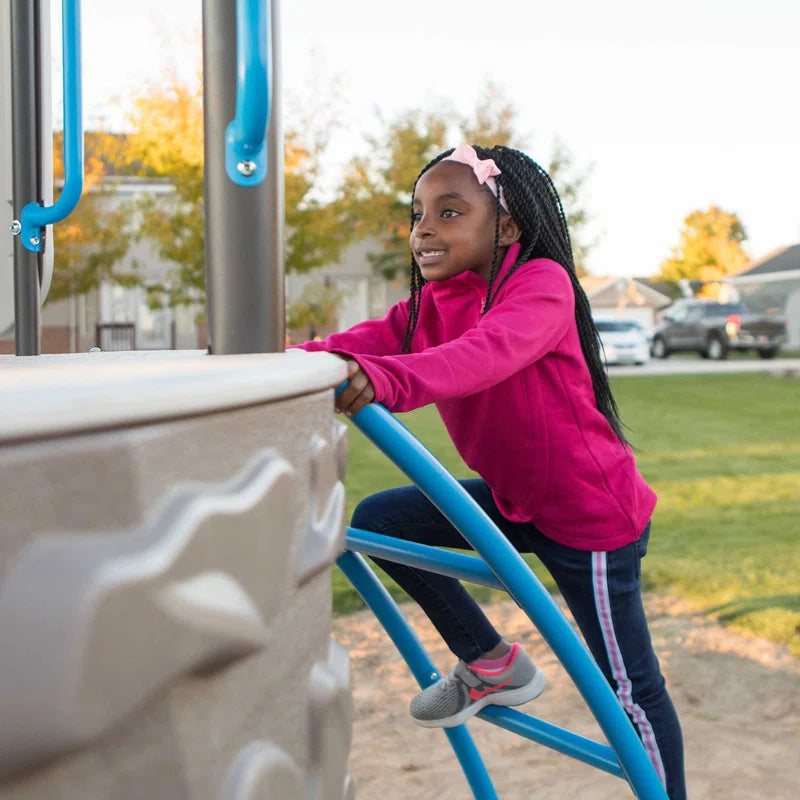 Adventure  Powder Coated Steel Swing Set with 2 Swing(S) , 1 Slide(S)