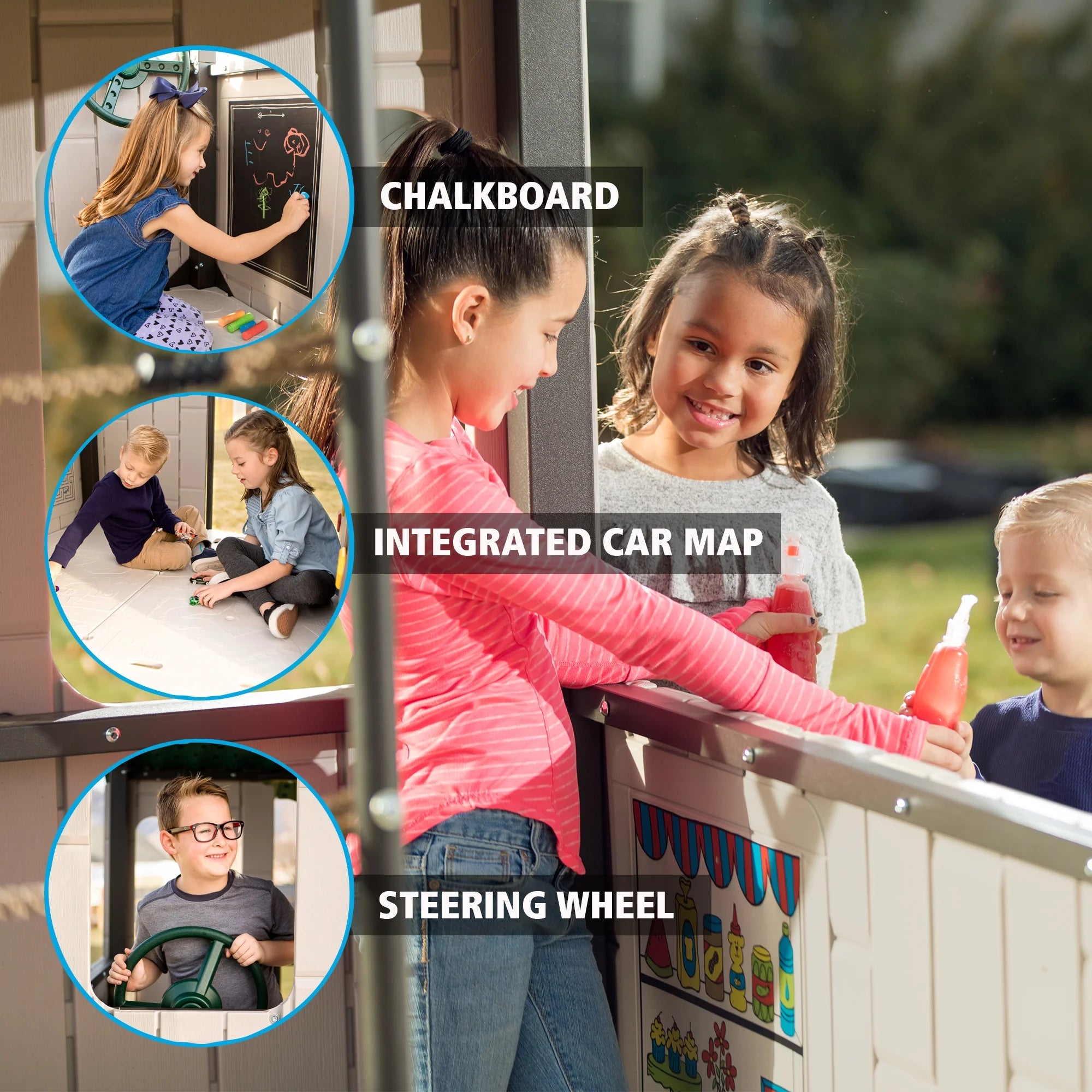 Kid'S Adventure Tunnel Swing Set with Clubhouse, Belt Swings and Climbing Wall (91134)