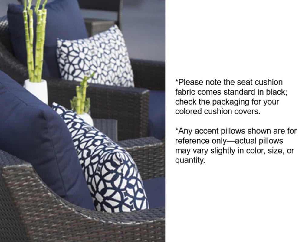 Fionnula 7 Pieces Rattan Sunbrella Sofa Seating Group with Cushions