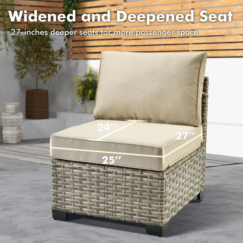 Harbin Wricker 7 - Person Outdoor Seating Group with Cushions