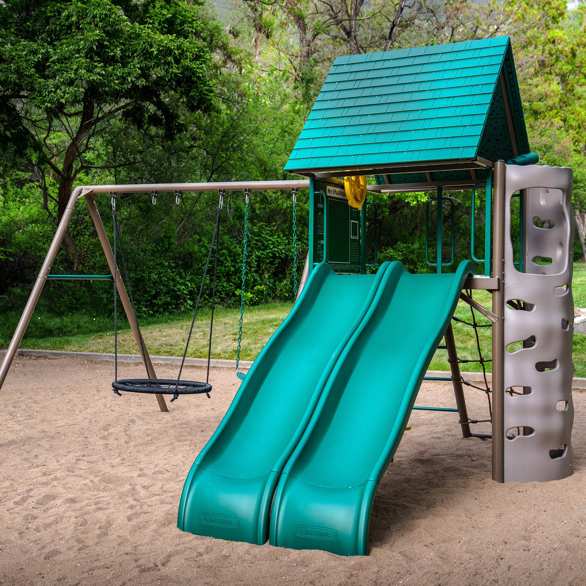 Lifetime Lookout Double Slide Swing Set - Do It Yourself
