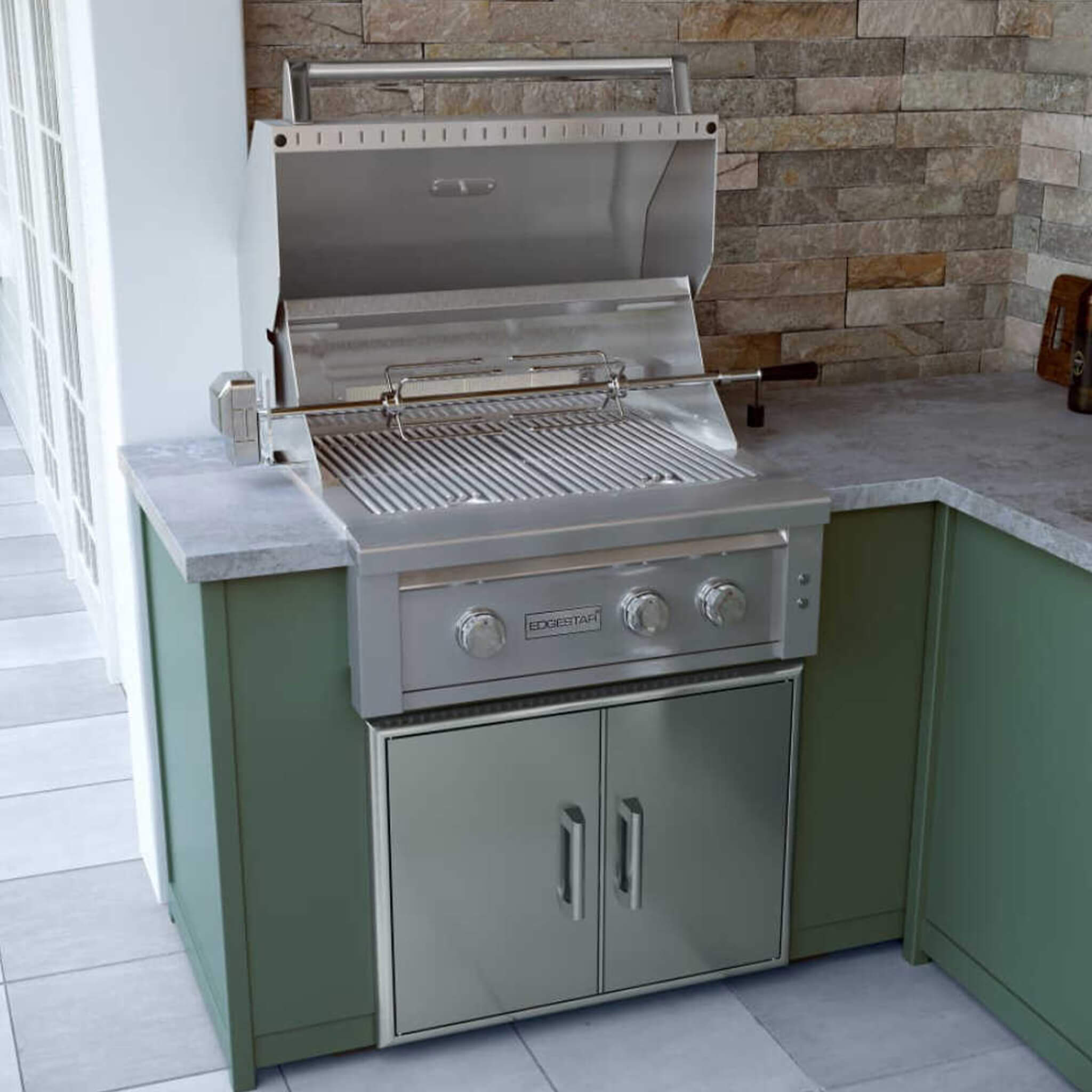 Edgestar 60K BTU 30-Inch Built-In Grill Kit With Insulated Jacket And Double Access Doors [GRL300IBKIT] (SAK82568)