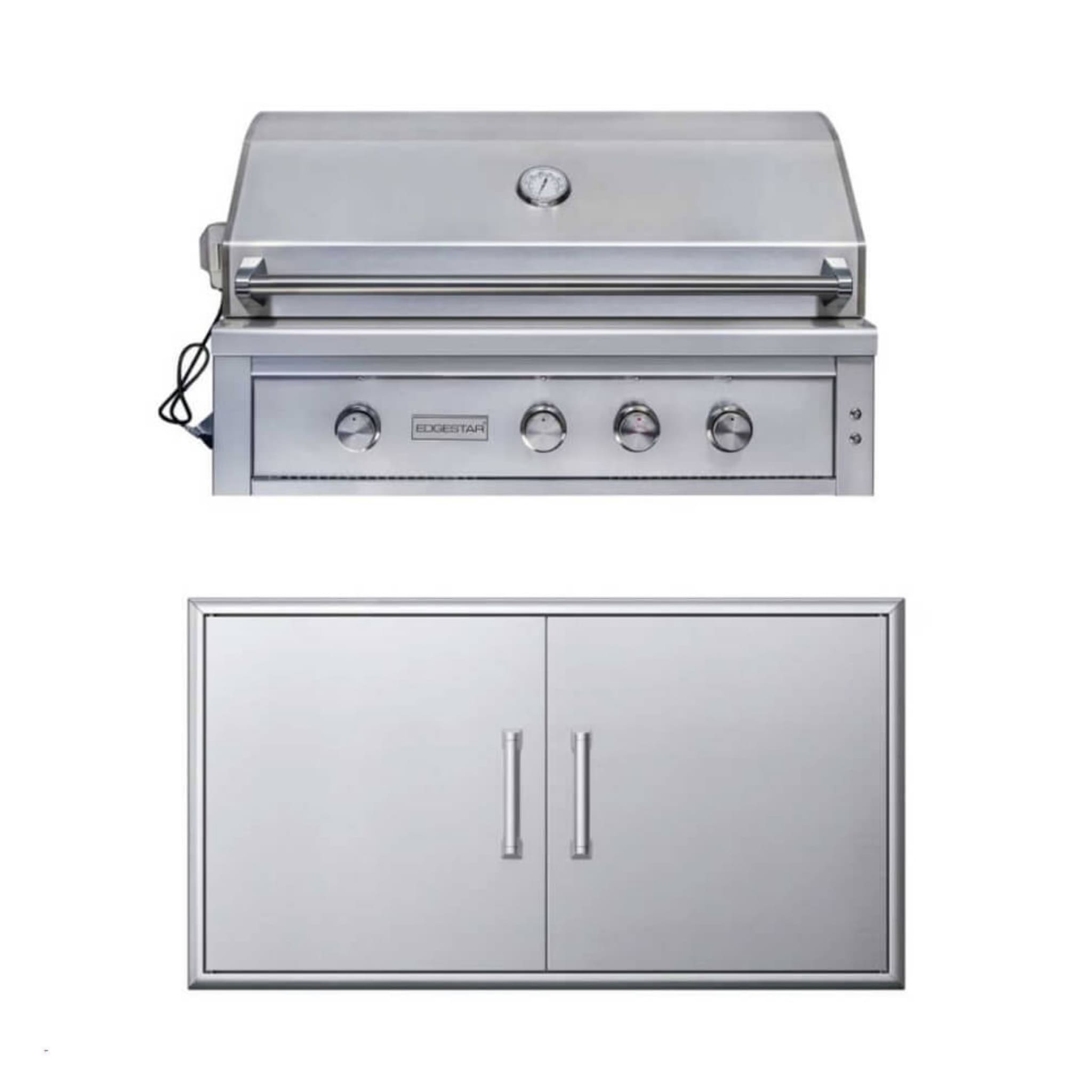 Edgestar 89K BTU 42-Inch Built-In Grill With Insulated Jacket And Double Access Doors Insulated Jacket (SAK94627)