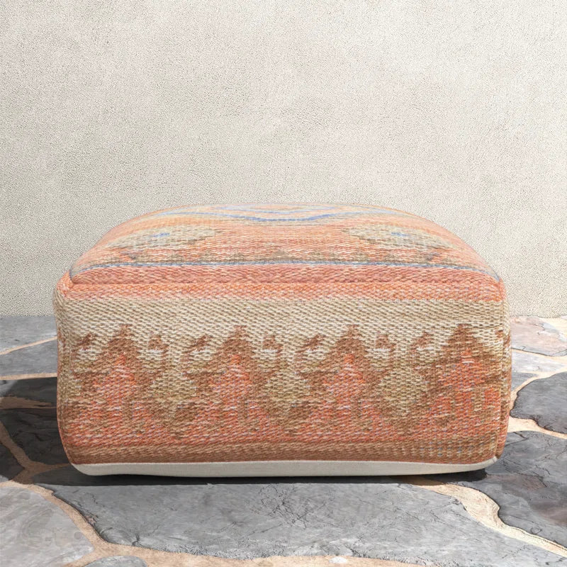 Cadriet 20" Wide round Indoor/Outdoor All-Weather Polyester Pouf Ottoman/Footstool by Jaipur Living