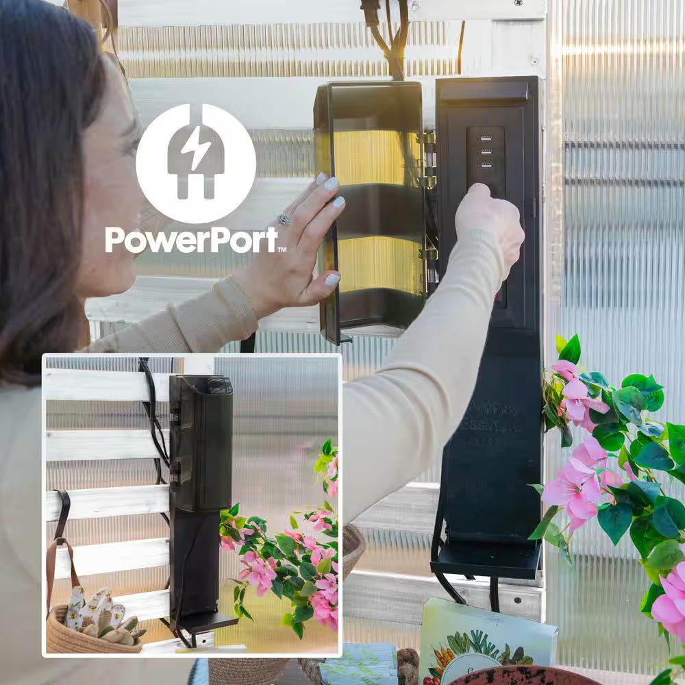 Willow White 6 Ft. X 9 Ft. X 7 Ft. 10 In. All Cedar Modern Greenhouse