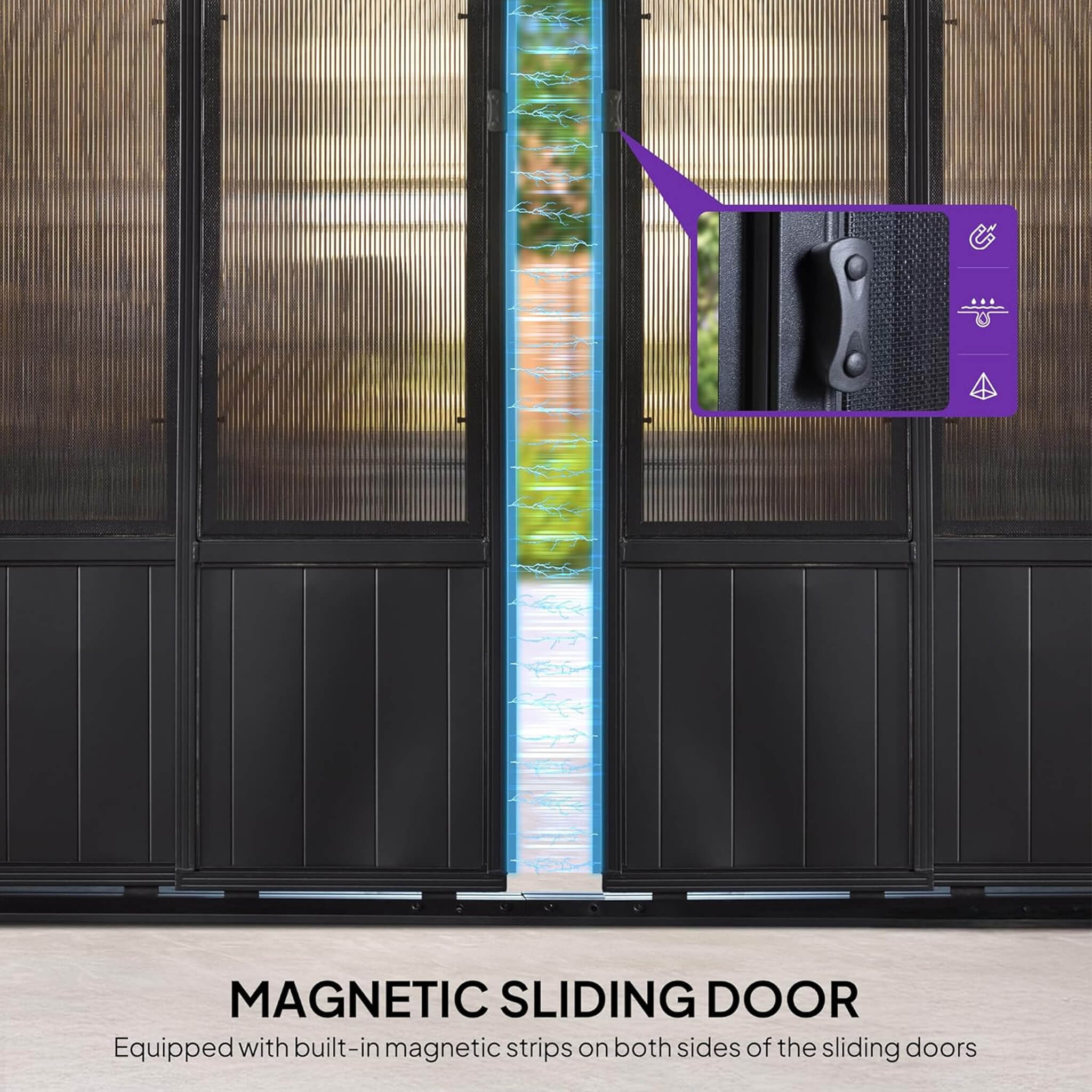 Alora Luxury Heavy-Duty Hardtop Sunroom With Aluminum Frame And LED Lights (SAK79102)