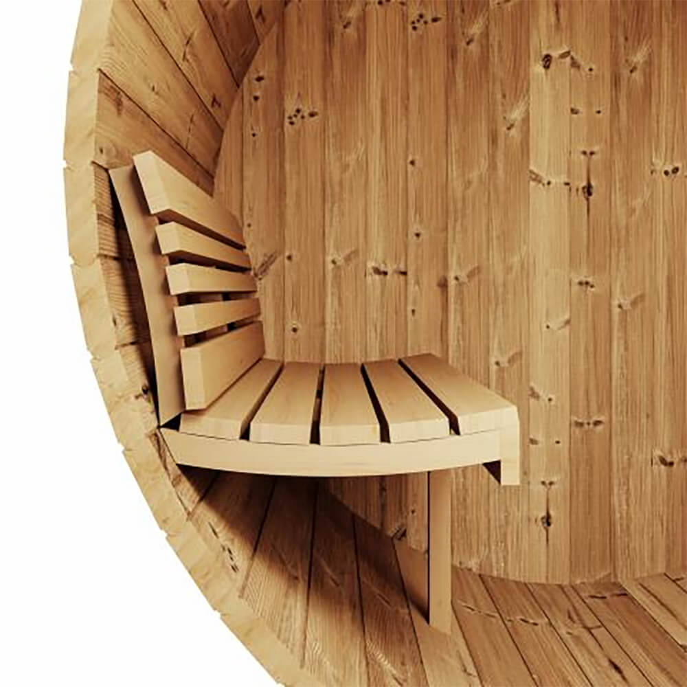 SaunaLife Model E6 Ergo Series 3-Person Thermo-Spruce Backyard Sauna Barrel [SL-MODELE6] (SAK38572)